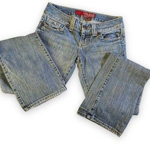 Guess Jeans Womens 26 Bootcut Stretch Medium Wash Mid Rise Denim Daredevil Jeans